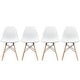 preview thumbnail 1 of 25, Mid-century Modern Molded Dining Chairs (Set of 4) White
