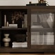 preview thumbnail 28 of 29, Vintage TV Cabinet Buffet Cabinet Entertainment Center Gray Brown