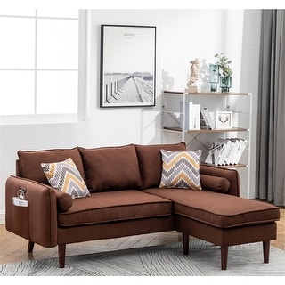Sectional Sofa Chaise with USB Charger & Pillows - Bed Bath & Beyond