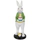 preview thumbnail 4 of 5, Rabbit Holding Easter Egg Outdoor Garden Statue - 11.5" - White