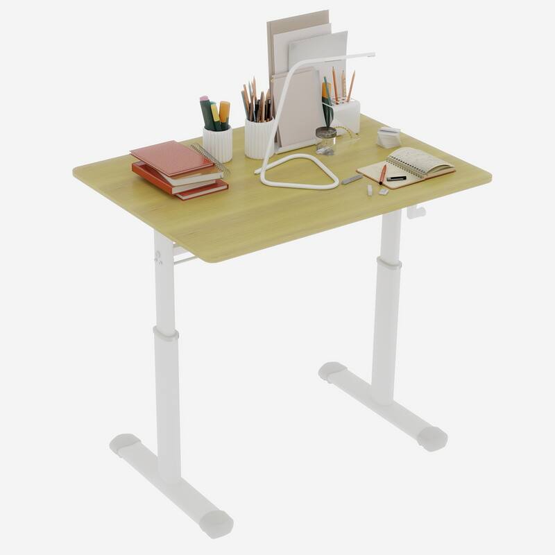 GDFStudio - 32"W Manual Height Adjustable Ergonomic Computer Desk