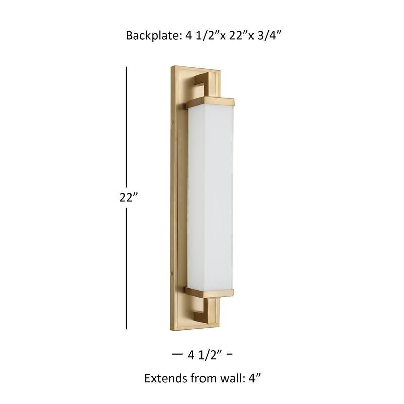 Zenith 22" Antique Brass LED Bathroom Vanity Light
