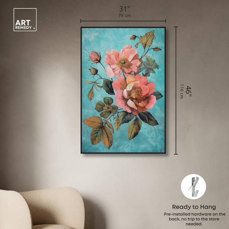 Floral Azure Ascent I Canvas by Art Remedy