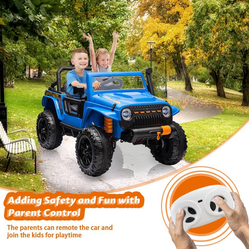 2 Seater Electric Truck, 24V Ride On Car for Kids Best Gift