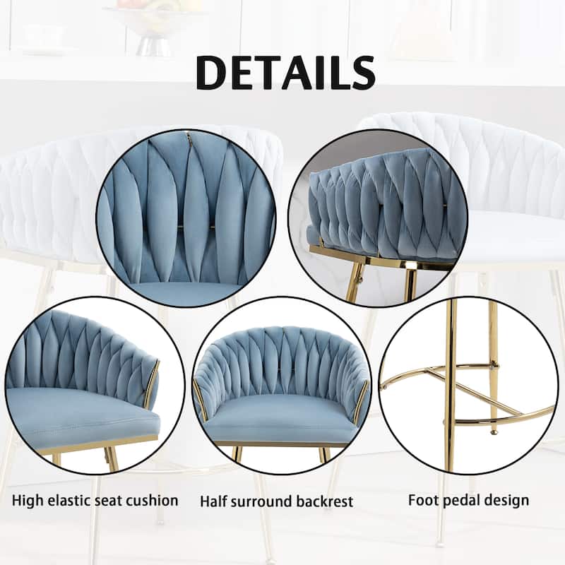 Set of 2 26" Counter Height Bar Stools