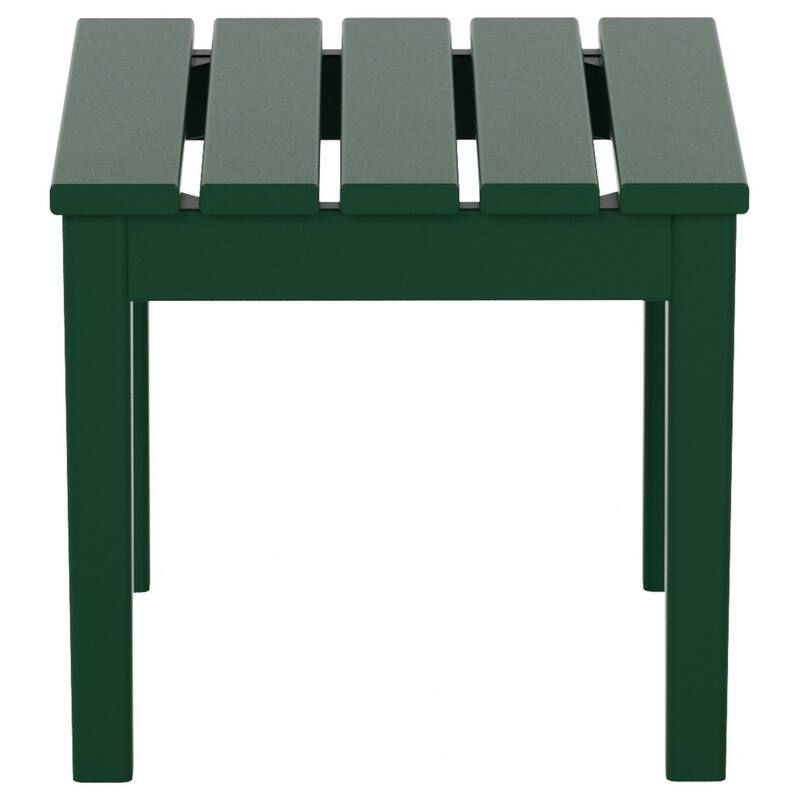 Shoreside HDPE Eco-Friendly All Weather Square Modern 18" Side Table