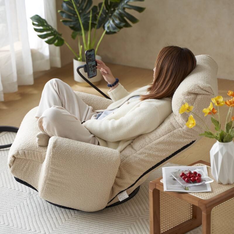 360 degree Swivel Adjustable Lounger with Phone Holder - Ergonomic Recliner for Living Room & Game Room Relaxation