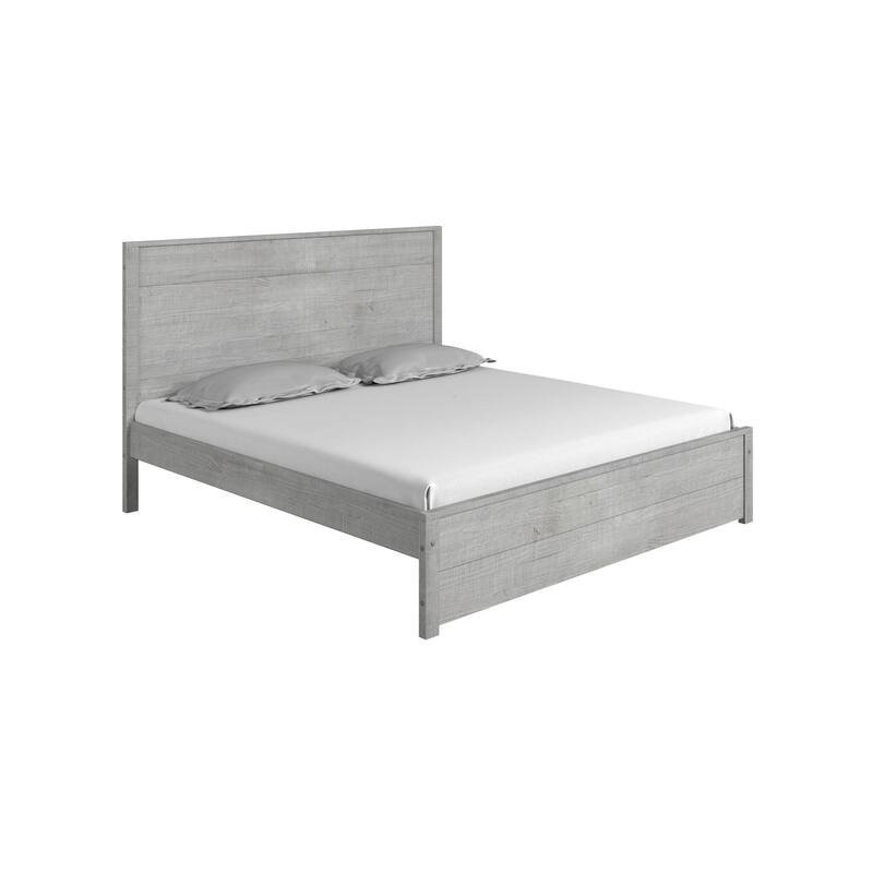 King Size Wood Bed - Retro Renaissance Farmhouse Style - Solid Wood Frame - Bedroom Furniture