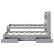 preview thumbnail 17 of 15, Twin Platform Bed with LED Storage Headboard, Charging Station, Trundle and Drawers