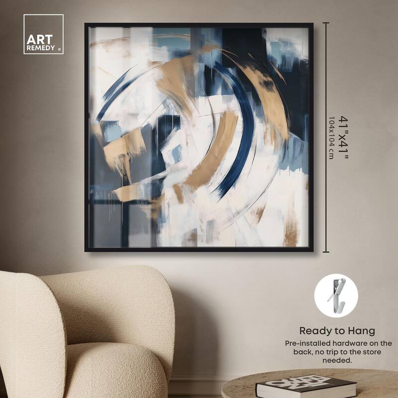 Golden Vortex I Shadowbox by Art Remedy