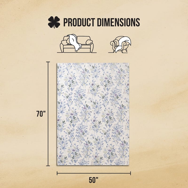 Lucky Brand Wild Flower Blankets Plush
