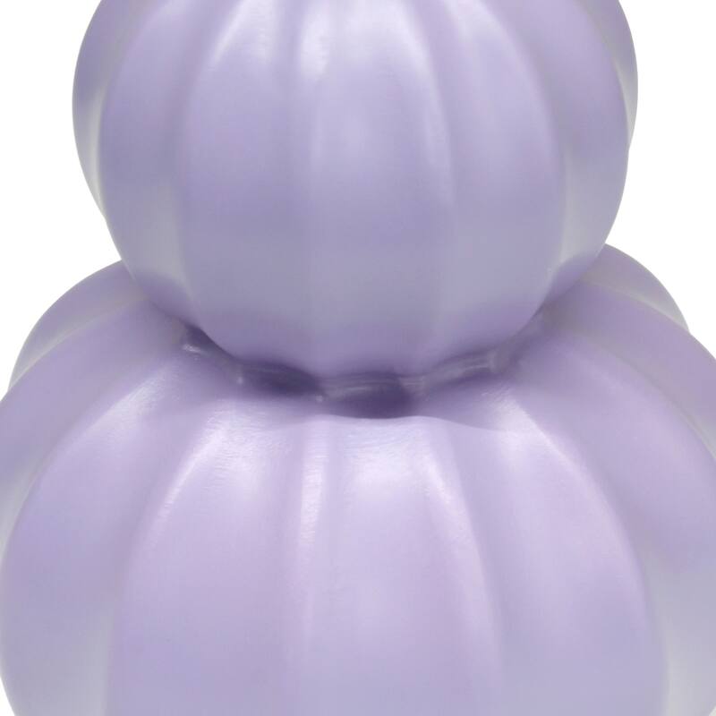 Stacked Double Gourd Ceramic Table Lamp with Tapered Shade - 12.5" - Lavender