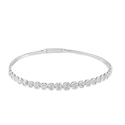 EFFY 14K White Gold Diamond Bangle