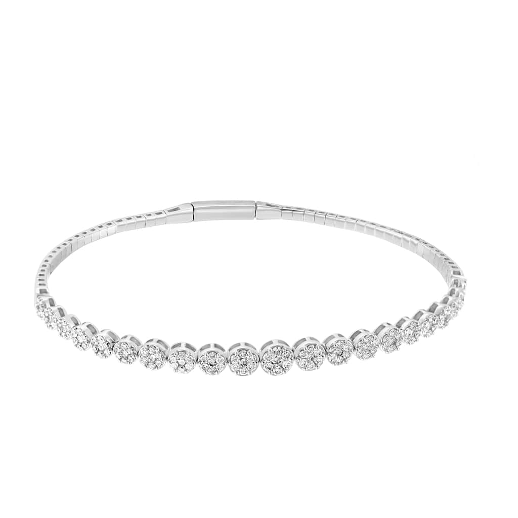 EFFY 14K White Gold Diamond Bangle