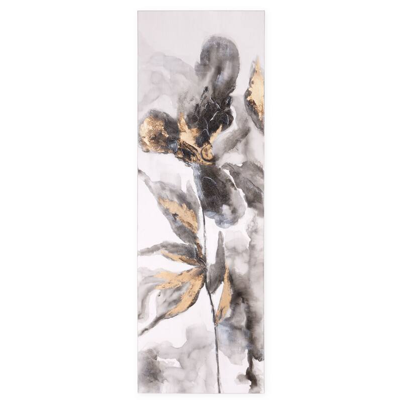 Opulent Petals, Hand Painted Canvas, unframed 20" x 60"