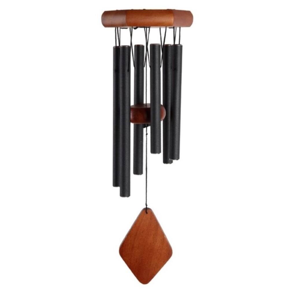 Q-Max 20" Long Wooden Top Wind Chime with Black Tube