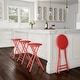 preview thumbnail 8 of 6, Trademark Home 24-Inch Folding Stool, Red