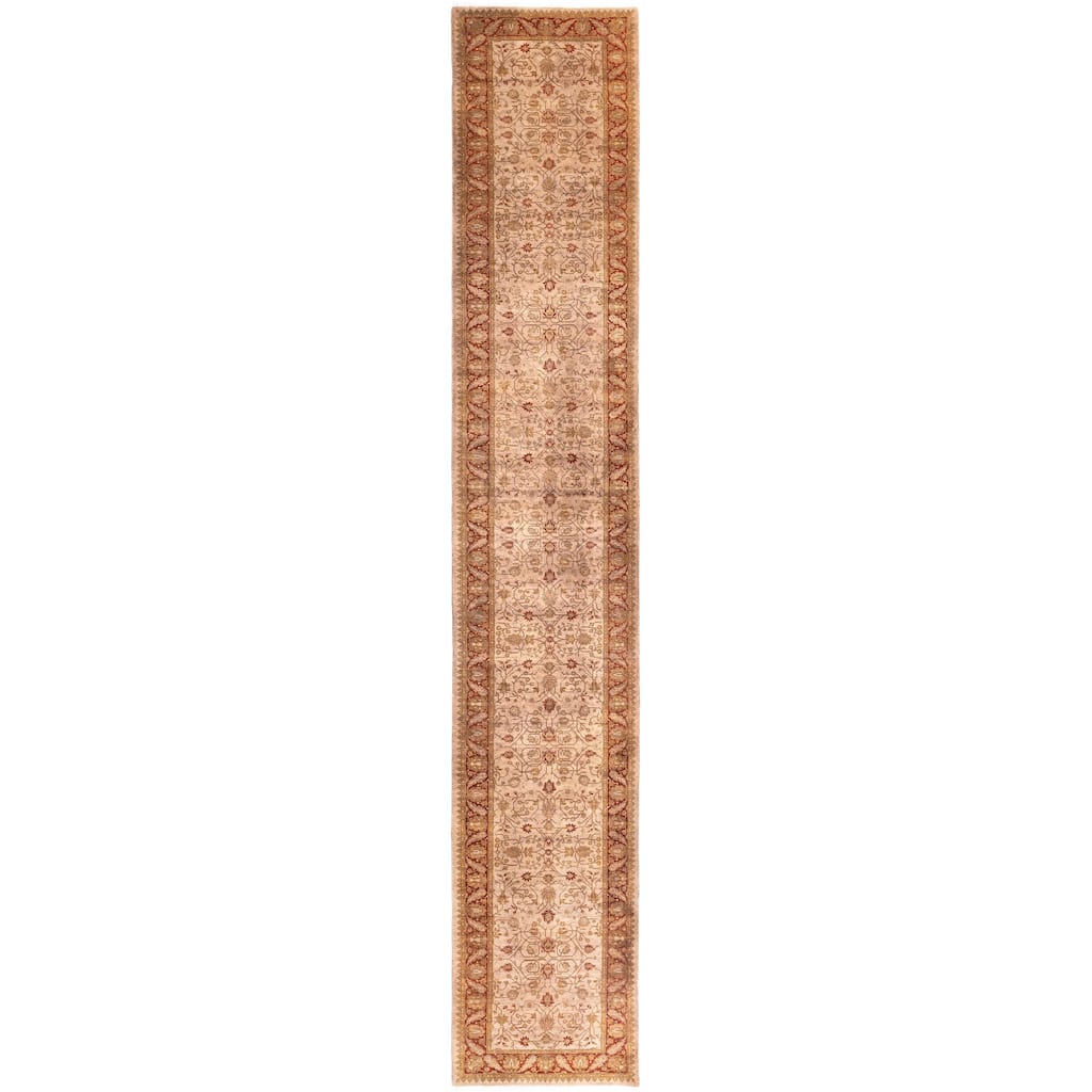 Overdyed One-of-a-Kind Hand-Knotted Runner Rug - Beige - 2' 7" x 16' 1"