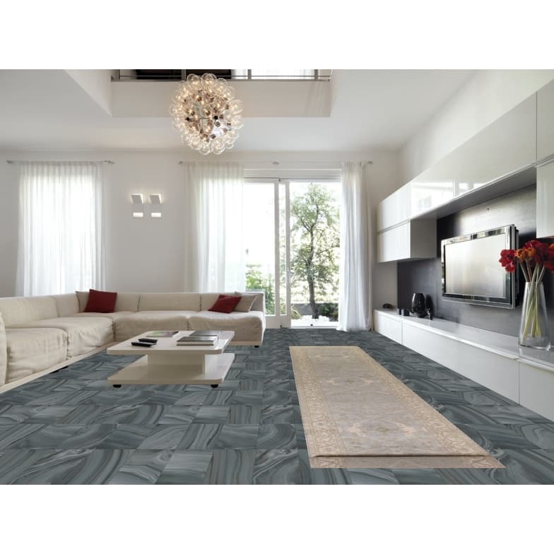 Blue All-Over Oushak Oriental Runner Rug Handmade Wool Carpet - 4'1" x 19'3"
