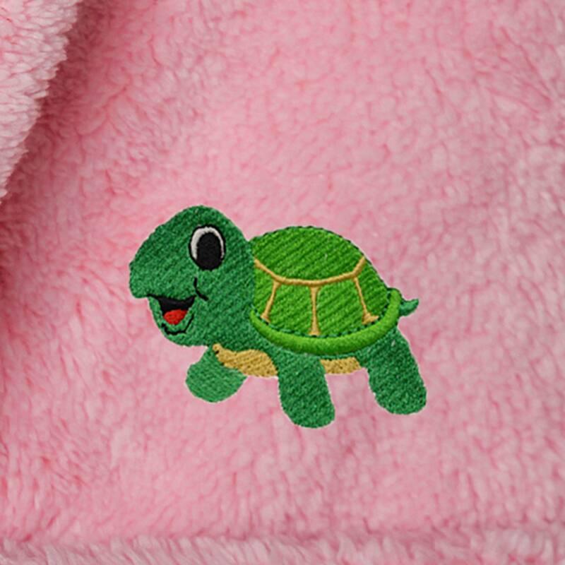 Sweet Kids 100% Polyester SUPER PLUSH Double Brushed Hooded Bathrobe - TURTLE