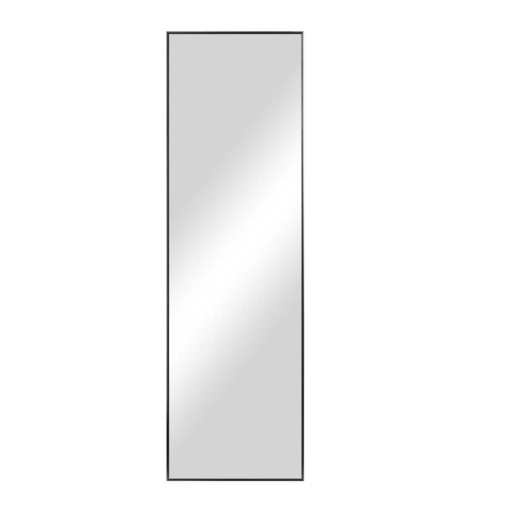 HomeRoots 71" Black Metal Leaning Framed Full Length Mirror - 33.80 in. x 70.74 in. x 0.79 in.