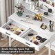 preview thumbnail 13 of 20, Makeup Vanity Dressing Table with Mirror, 8 Lights & 2 Drawers - 35.43"(W)*15.74"(D)*61.61"(H)