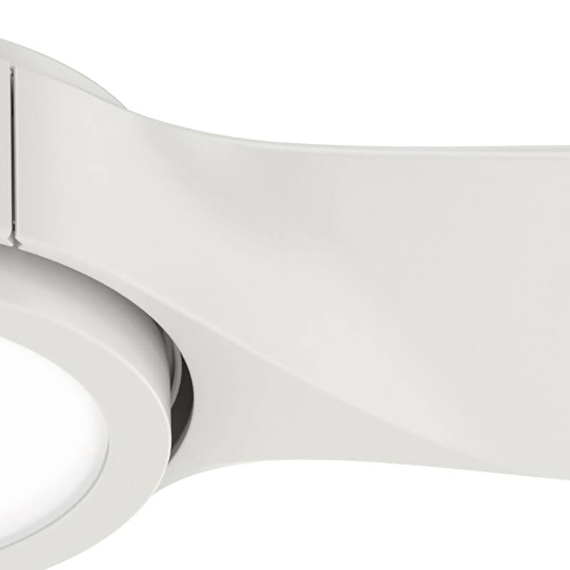 Hunter Zentech Wi-Fi ENERGY STAR Damp Rated Ceiling Fan w/ LED Light and Handheld Remote - Modern & Contemporary - SMART FAN!