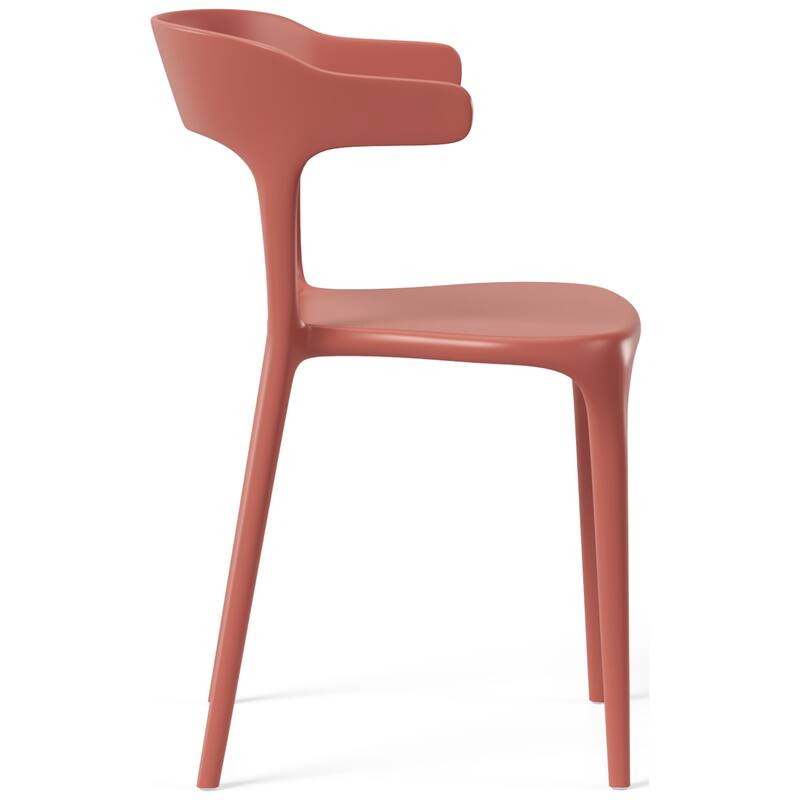 Frond and Form Outdoor Patio Modern Stacking Dining Side Chair (Set of 4)