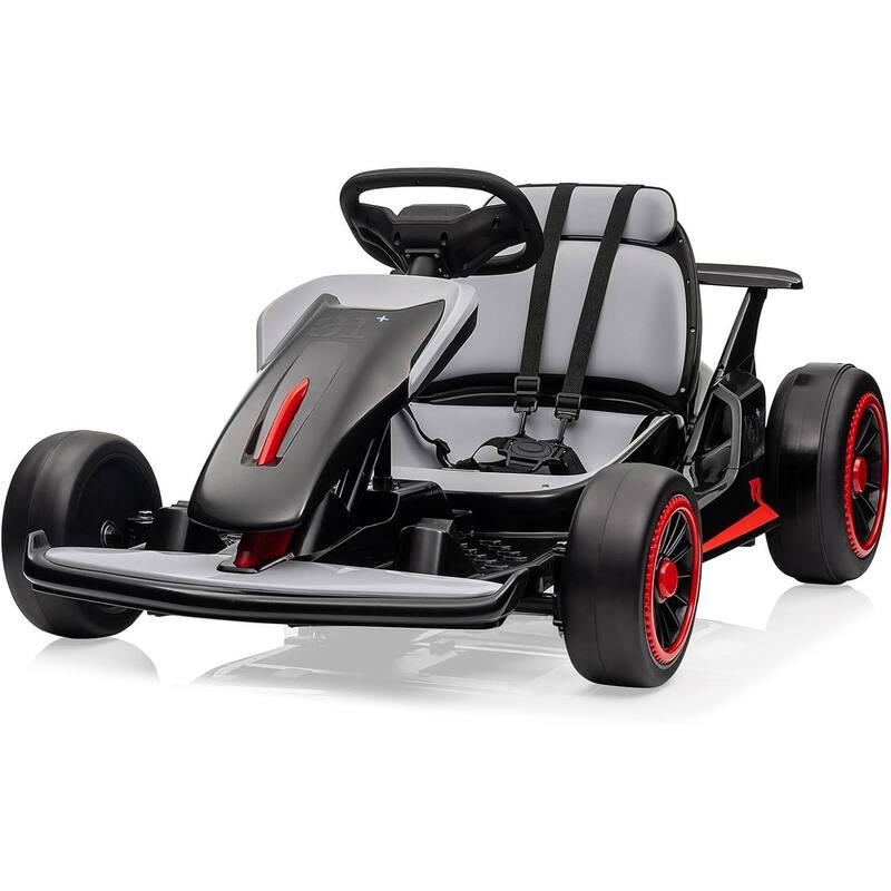 24V Electric Drift Go Kart for Kids 6-12 Best Gift - Black