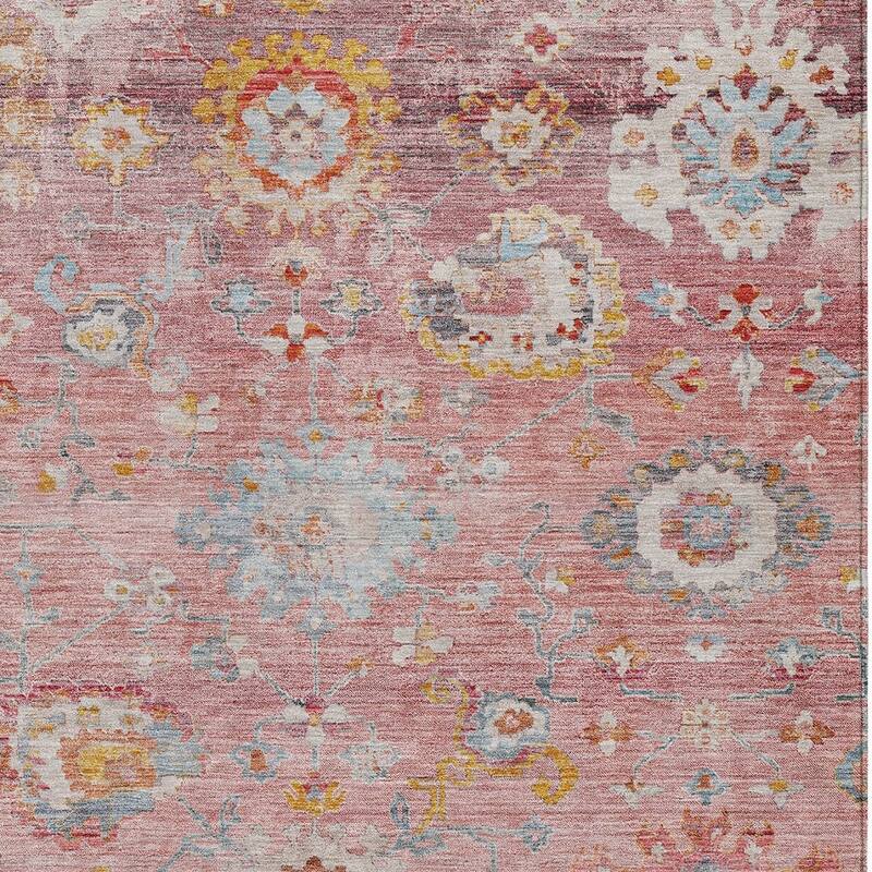 HomeRoots Floral Traditional Rectangle Outdoor Rug