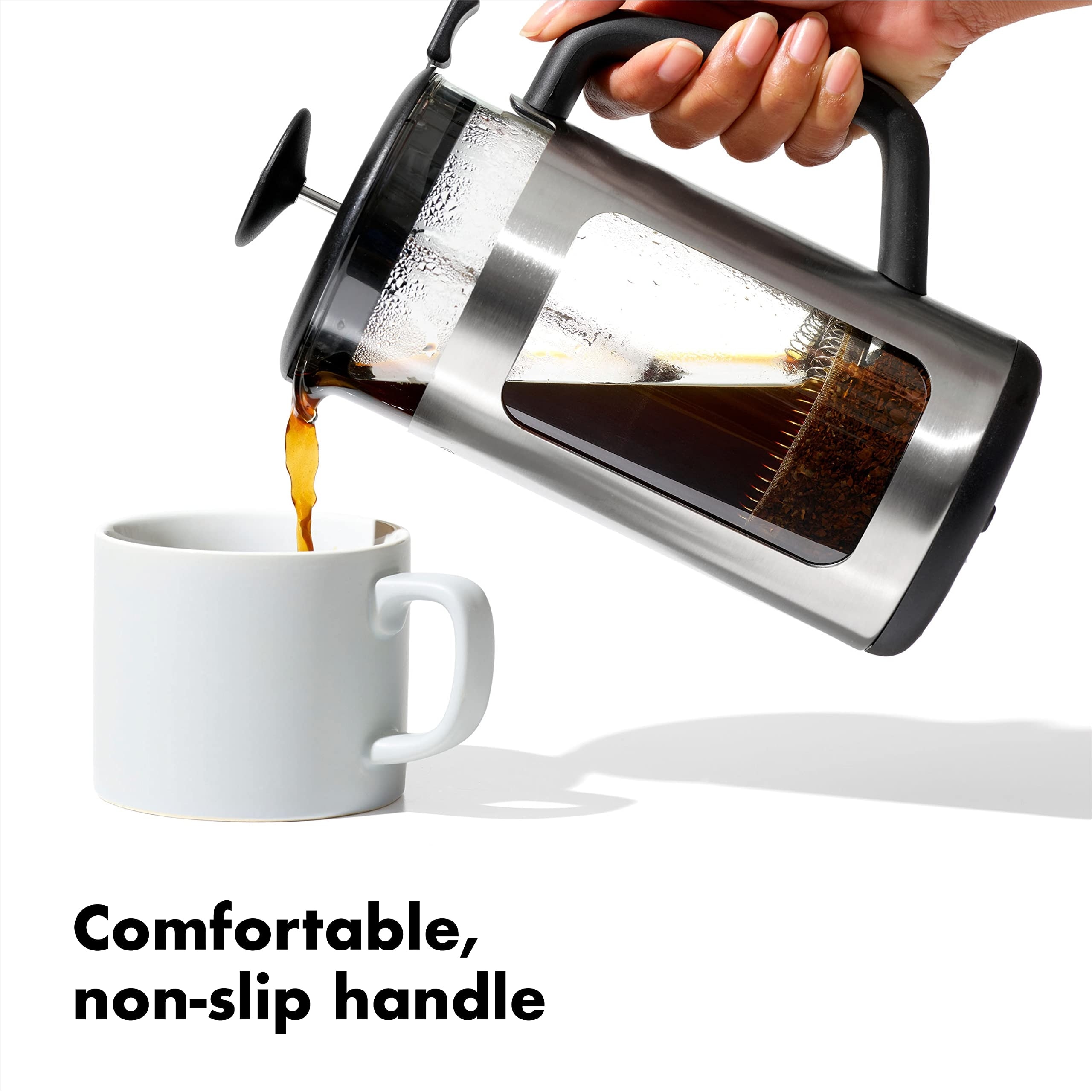 Brew Stainless Steel French Press Coffee Maker 32oz