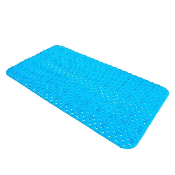 PVC Wave Pattern Anti-skidding Massage Foot Mat - Blue