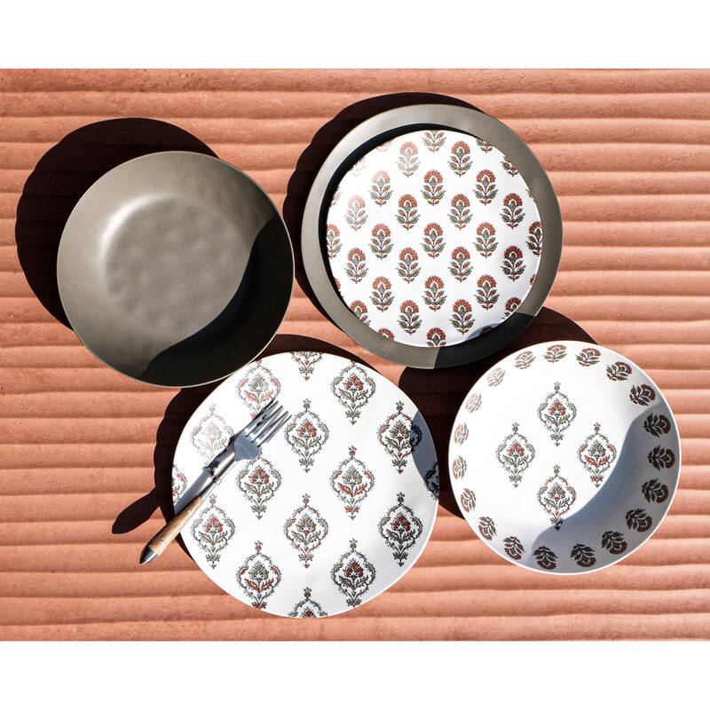 Abode Homewares Kashmir NewWave Melamine Dinner Plate - 10.5" - Set of 6