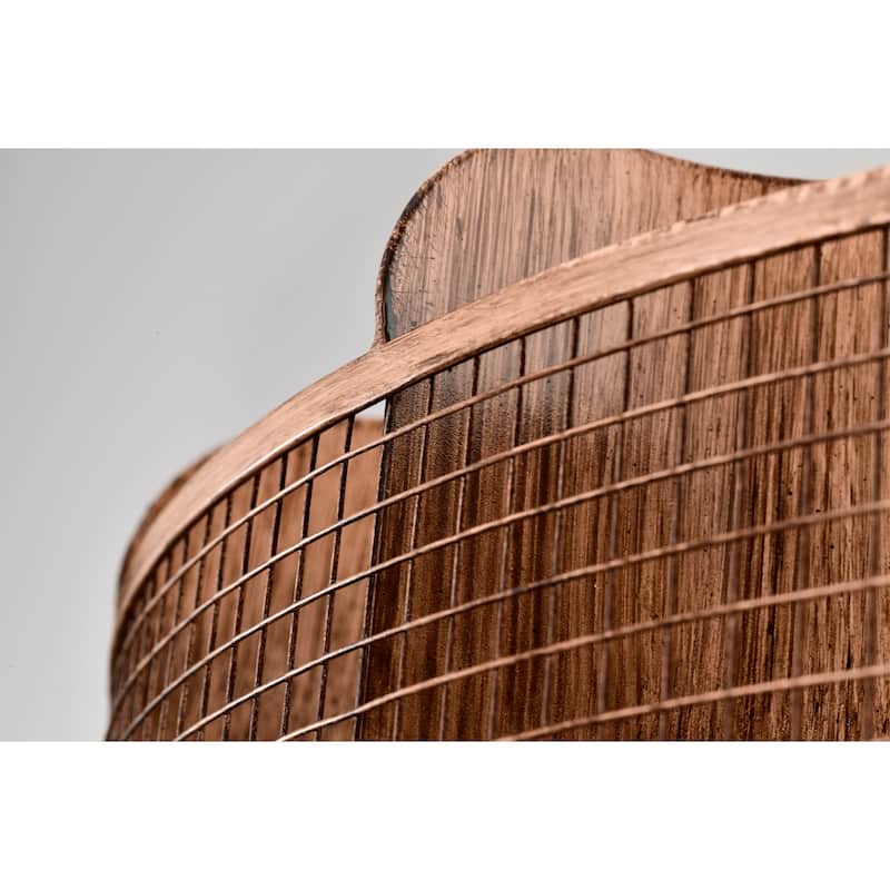 Moritz 21 Inch Imitation Wood Grain Farm House Style Fandelier - N/A