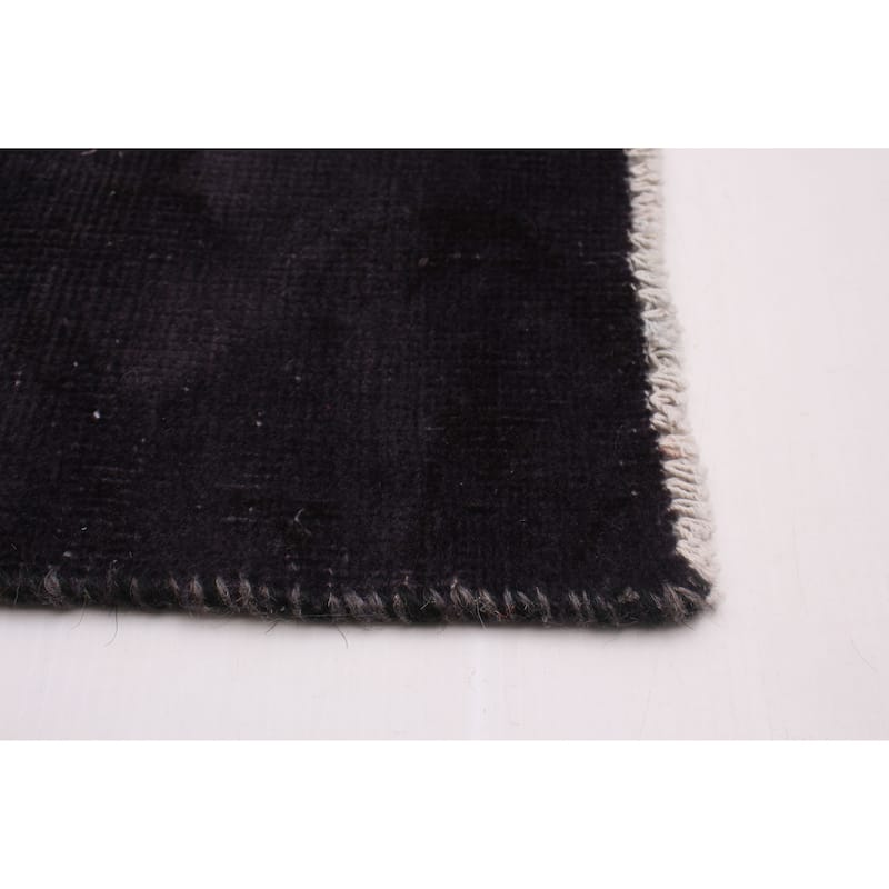 ECARPETGALLERY Hand-knotted Color Transition Black Wool Rug - 4'10 x 7'1