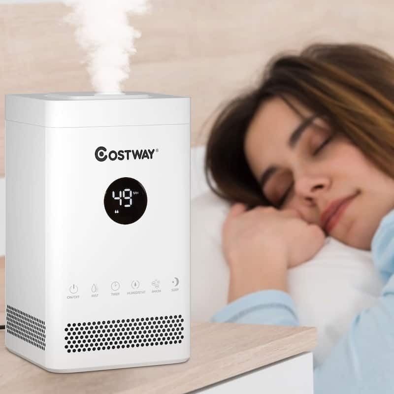 Costway 3.5L Quiet Top Fill Air Humidifier w/ 3-Level Mist Timer Sleep