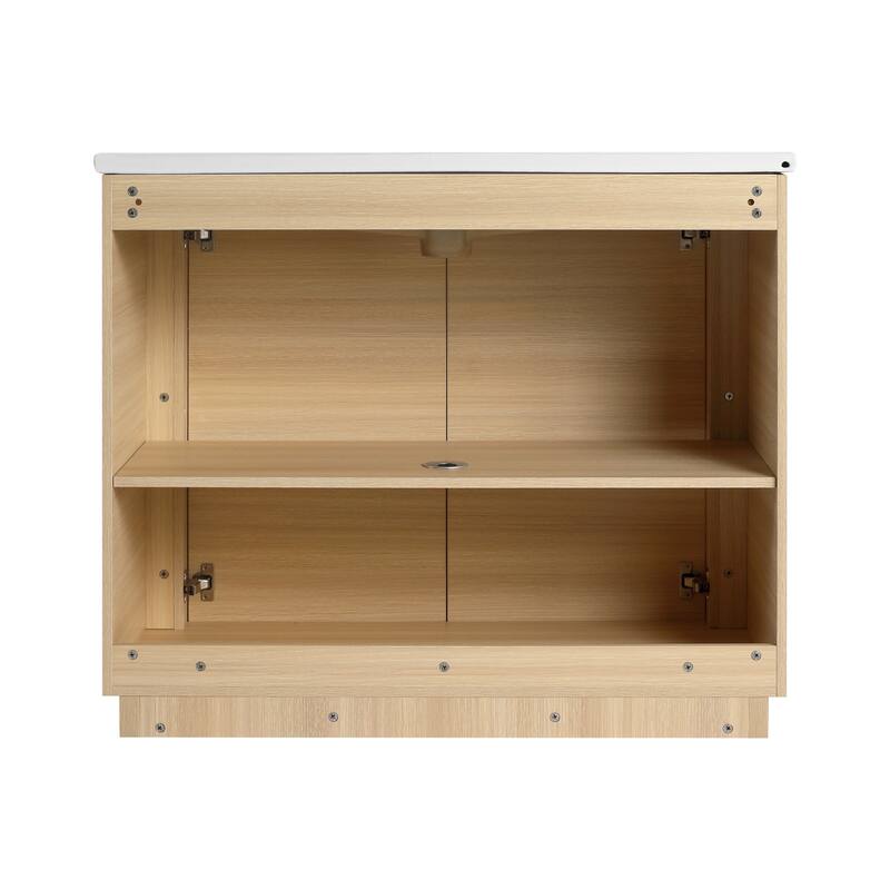 Bathroom Vanity With Sink In 36/40/48/52/60/64/84/92 Inch, Freestanding Bathroom Vanity With Doors and Adjustable Shelf