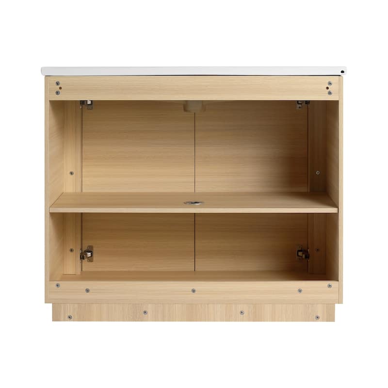 Malwee 36"/40" FreeStanding Bathroom Vanity with Sink, Floor Stand Bathroom Vanity with Soft Close Door and Adjustable Shelf