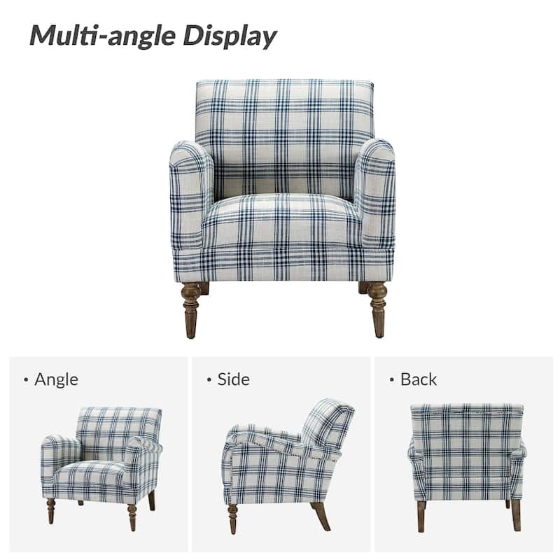 Mandan 29.5" Wide Traditional Accent Armchair with Solid Wood Legs Set of 2 by HULALA HOME