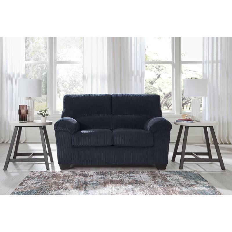 Signature Design by Ashley SimpleJoy Loveseat - 63"W x 38"D x 40"H - Blue