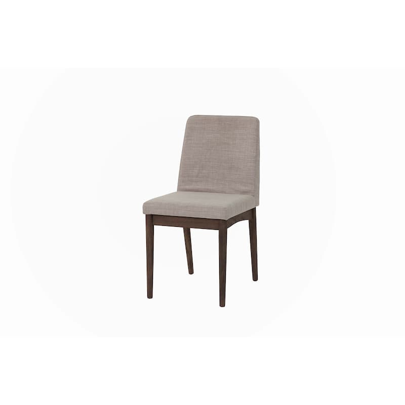 7pc Ash Walnut Finish Dining Table 6x Side Chairs