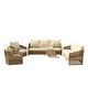 preview thumbnail 49 of 81, Rope Woven Patio Conversation Set with Swivel Chair & Settee Cushions