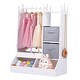 preview thumbnail 1 of 10, Kids Dress up Storage with Mirror and Storage Bin - 18.7"D x 32.3"W x 45.3"H