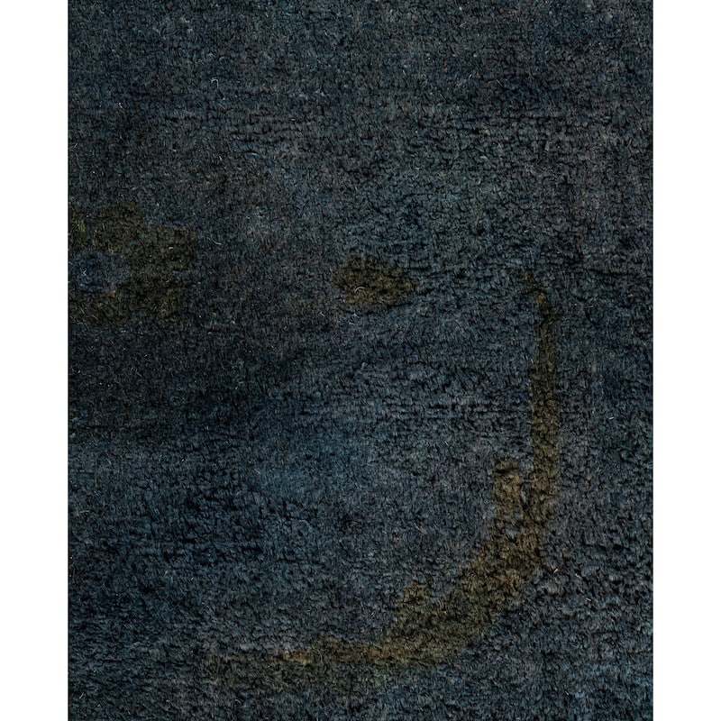 Overdyed One-of-a-Kind Hand-Knotted Area Rug - Black - 5' 3" x 7' 9"
