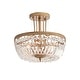 preview thumbnail 11 of 14, Jessica Crystal Basket 3-light Semi-Flush Mount Chandelier