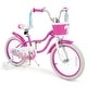 preview thumbnail 1 of 8, Gymax 18'' Kids Bike Toddler Bicycle w/ Training Wheels Hand & Coaster Rose Red