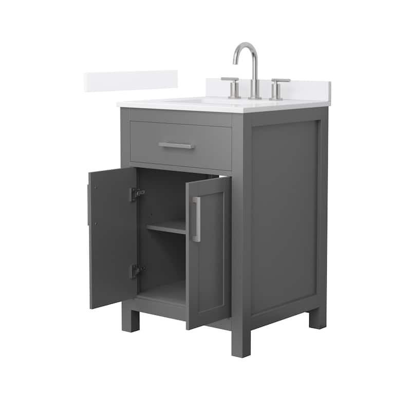 Wyndham Collection WCG2424-24S-QTZ-US3MXX Beckett 24" Free Standing