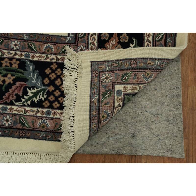 Hand Knotted Oriental 100% Wool Carpet Traditional All-Over Beige & Ivories Kashan Area Rug - 11' 10'' X 9' 0''