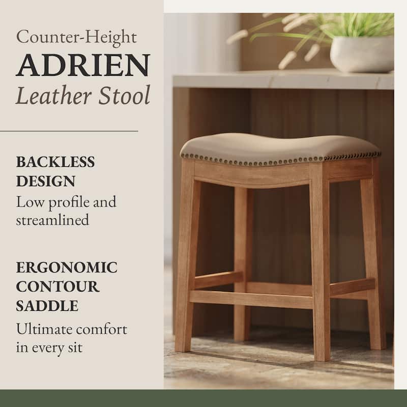 Maven Lane Adrien Saddle Kitchen Dining Stool