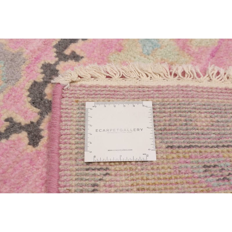 ECARPETGALLERY Hand-knotted Modern Oushak Violet Wool Rug - 2'6 x 9'10